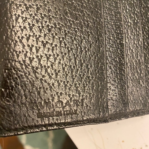 Authentic Bvlgari Logo Mania canvas bi-fold wallet in black - Picture 10 of 11